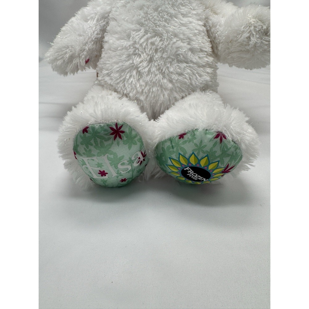 Build A Bear Workshop BABW Disney Frozen Elsa White Sparkly Plush Teddy Bear 17" - Picture 4 of 10